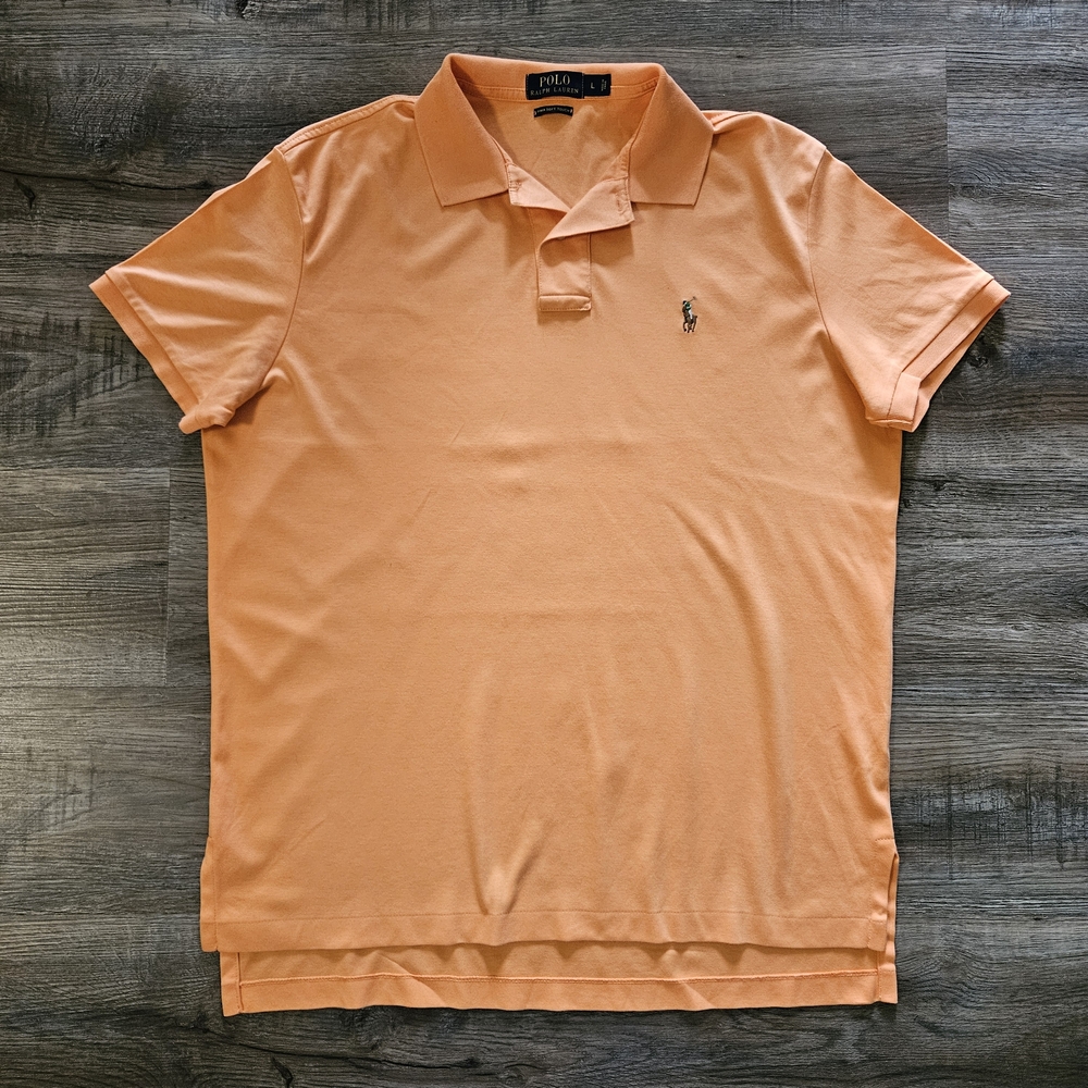 Polo by Ralph‎ Lauren Men's Orange Polo Shirt